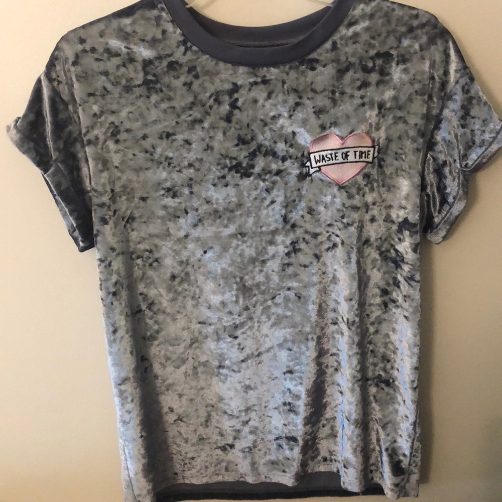 Velvet gray shirt